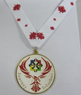 China 3.5'' diameter Zinc alloy soft-enamel medal for sale