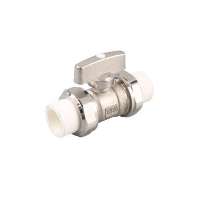 China general wholesale ppr union ball valve ppr brass fittings valve with handle for sale