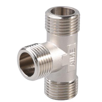 China 556 Brass Male Tee AIKE Pipe Manufacturing Supply Pipe Joint Fitting High Quality Equal Plumbing Lead Free for sale