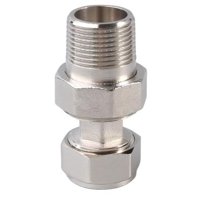 China 517 PEX Male Compressed Pipe Brass Compression Joint Hot Water Tubing Fit Mating Equal for sale