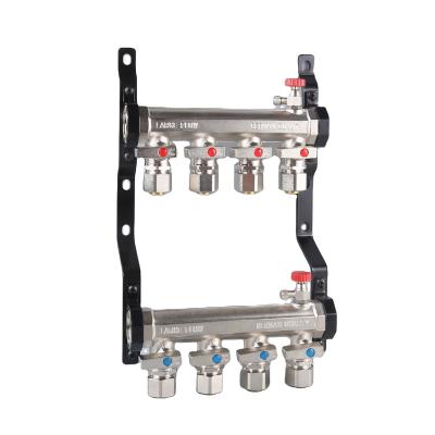 China KF-DC10 Modern Floor Heating Water Temperature Control Distribution Center Mixing Brass Manifolds for sale