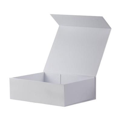 China Factory Recyclable Luxury Packaging Cardboard Rectangular Recycled White Glossy Paper Foldable Gift Box for sale