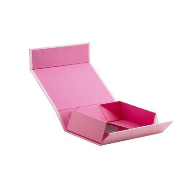 China Recyclable Luxury Pink Shaped Rigid Cardboard Gift Box Printing Custom Foldable Paper Clamshell Magnetic Gift Box for sale