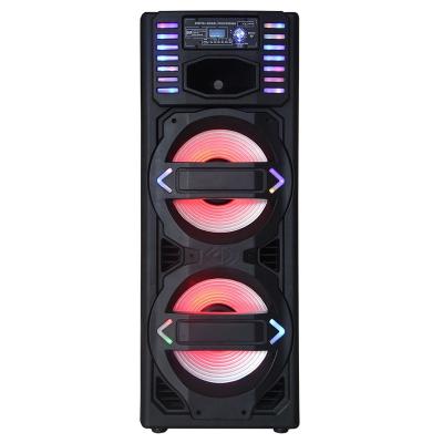 China 1000W Wireless Dual 15 Inch Speaker Subwoofer DJ PA Sound System Karaoke Sets Led Light MIC, RC, FM, AUX., RCA, ECHO Bocina Parlante for sale