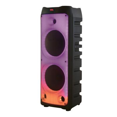 China None Dual 12 Inch Portable Battery Speaker Karaoke Outdoor Speaker For Outdoor Party Street Singing With Multicolor LED for sale