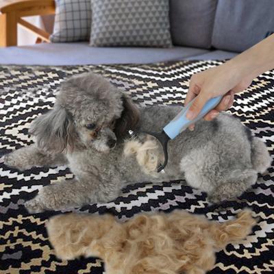 China Hair Loss Hair Removal Comb Quantity Reduction For Dogs Cat Detangler Fur Trimming Dematting Deshedding Brush Grooming Tool For Pet Curly Long Tangled Hair for sale