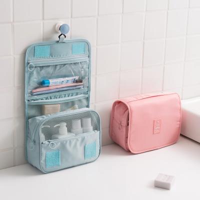 China Cheap Eco-friendly Travel Waterproof Wash Bags Portable Storage Bag Hook Wash Cosmetic Bag for sale