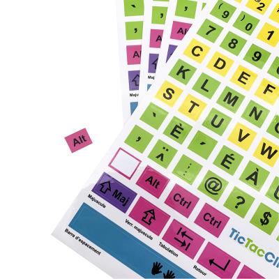 China Manufacturer Waterproof Adhesive Sticker Sheet Specialized Custom Keyboard Stickers for sale