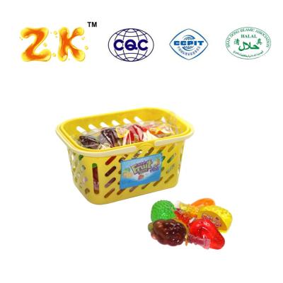 China Mini Fruit Shape Normal Fruit Jelly in Basket for sale