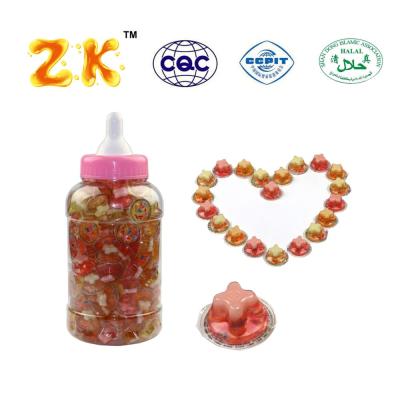 China Factory Wholesale Packing Soft Cup 15g Jelly Baby Bottle Coconut Mini Soft Jelly Fruit Cup for sale