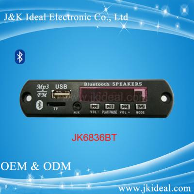 China JK6836BT Bluetooth mp3 radio board usb fm module motherboard for portable Boombox for sale