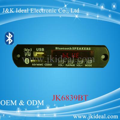 China JK6839BT radio board fm amplifier mp3 module with bluetooth usb aux. for sale