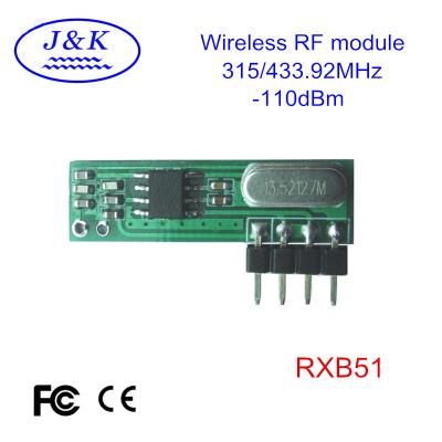 China Remote control car door switch (RKE); Remote control door opener; RXB51 315MHz 433 MHz RF Wireless Receiver Module for sale