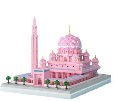 China Hot Selling World Famous Architectural Plastic Mosque Model Building Blocks Child Gift Assemble Micro Building Blocks Toys for sale