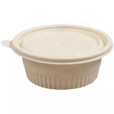 China Biodegradable ECO Printed Sugarcane Biodegradable Bagasse Food Container Disposable Compostable Lunch for sale