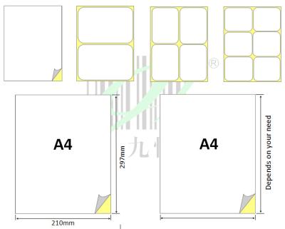 China Good Quality Waterproof Printing Self Adhesive Sticker Label Paper 100X75MM White Adhesive for sale