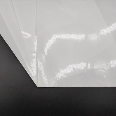 China Hot Selling Waterproof Glossy PP Label White Glossy PP 15g Hot Melt 60g Adhesive White Self Adhesive Label Sticker Material for sale