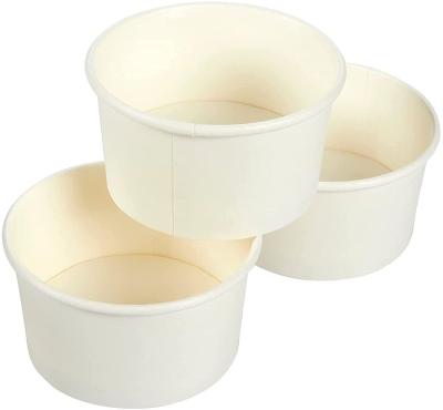 China 12Oz ODM/OEM Biodegradable Paper Bowl Round White Biodegradable Food Grade Take Away Salad Wrapping Paper Fast Edible Packaging Bowl for sale