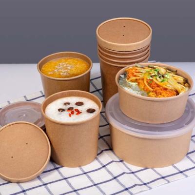 China ODM/OEM Disposable Edible Kraft Wrapping Bowl Food Wrappers Eco-friendly Compostable Biodegradable Brown Takeaway Salad Ring for sale