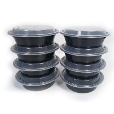 China Wholesale Cheap Black Microwavable Plastic Food Packaging Box 450ml/16oz Quick Takeaway Container for sale