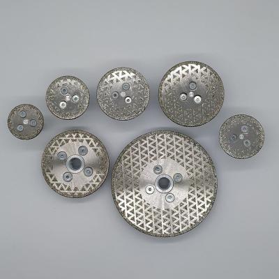 China Two Sides High Quality Diamond Plated Marble Cutting Blade for sale