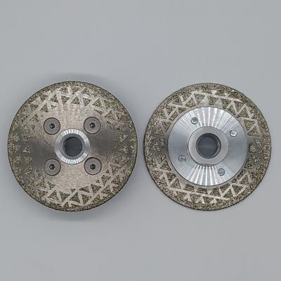 China 50 mm MARBLE Clad Small Cutting Blade Double Sides With Flange For Marble for sale