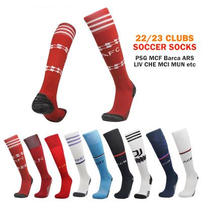 China Sustainable 2022 World Cup Football Club Uniform Socks New Design Football Sports Club Soccer Socks for sale