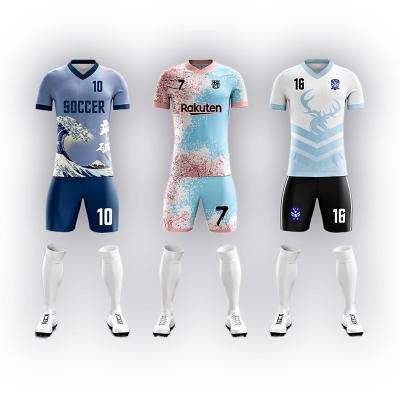 China Wholesale High Quality Exclusive 2022 Design Soccer Jersey Kit Sets 2023 Quick-drying Breathable Soccer Jersey Uniforms for sale