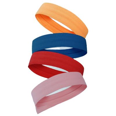 China Universal Custom Logo Print Elastic Sweatband Print Factory Yoga Sports Sweatband Basketball Football Running Headbands for sale