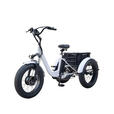 China 3 Tire Aluminum Alloy 20Inch Fat Wheel Golf Cart Electric Scooter Tricycle Fat Tire ebike e bicycle for adult for sale