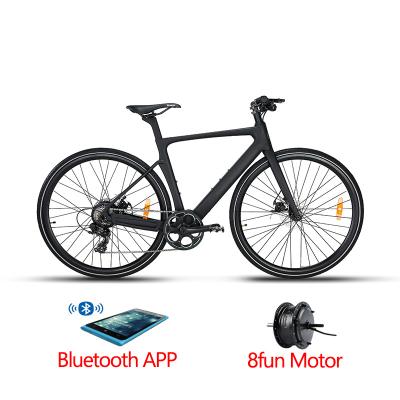 China Carbon fiber 26 inch 700C Bafang rear motor without governor carbon fiber urban road bike mountain electric bicycle 8fun 250W citybike for sale