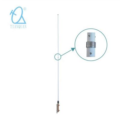 China Fiberglass UHF 400-470MHz 10 dBi 2-Section High Gain Fiberglass Marine Base Station Omni Antenna for sale