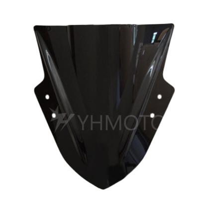 China New feture YHMOTO ABS Motorcycle Windshield Gloss Black Wind Screen For Kawasaki Ninja 300 EX300R 2013 2014 2015 2016 2017 for sale