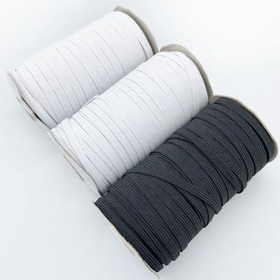 China Factory Direct Stretch Elastic Band High Elastic Flat White Color 6mm Strong Heavy Duty Spandex Band for sale