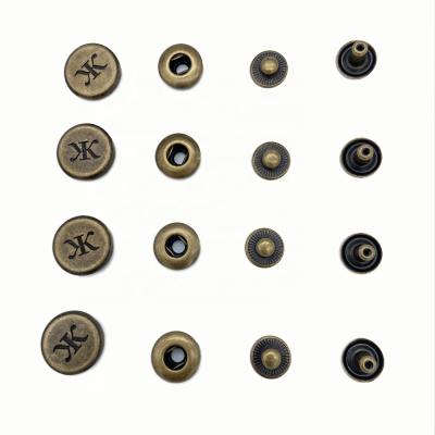 China LEAD FREE custom brass snap button quality snap button metal garment use custom snap button for sale