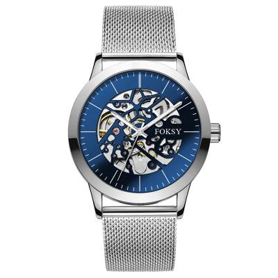 China Power Reserve 2020 Creative Skeleton Mens Business Automatic Mechanical Brand Stainless Steel Strap Luxury Watches for sale