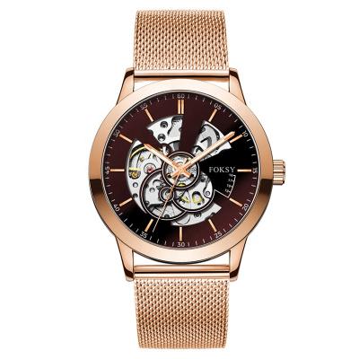 China Power Reserve 3ATM Waterproof OEM Mesh Luxury Brand Stylish Automatic Mechanical Watches For Men for sale