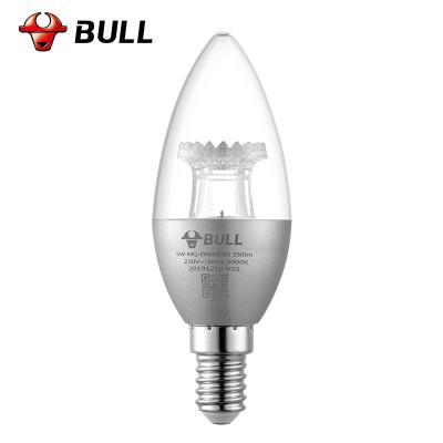 China Silver Hotel Bull 5W 3000k E14 Candle Lamp Living Room Silver for sale