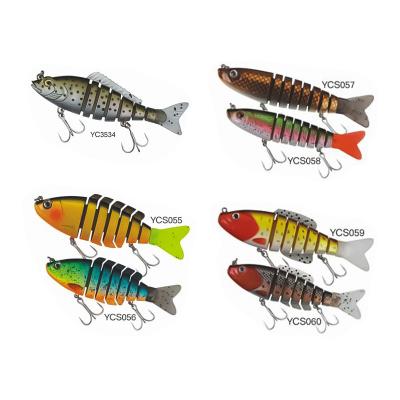 China Electronic Fishing Lure ABS Lureking Artificial Hard Plastic Multi Joint Lure Swim Fishing Lure for sale