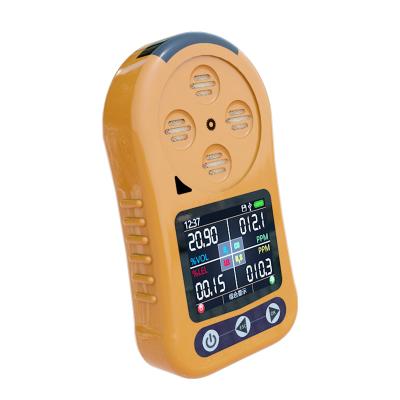 China portable 4in1 gas detector with alarm portable multi gas detector LEL h2s co o2 with LCD for sale