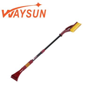 China Factory Wholesale Car Scraper Soft Brush Extendable Snow Cleaning Brush Snow Cleaner With Ice Scraper for sale