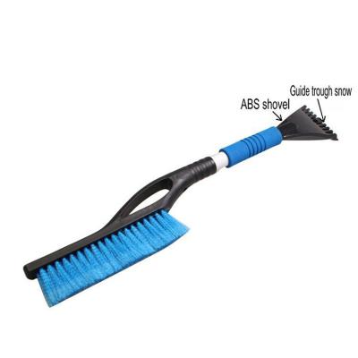 China Durable Collapsible Brush and Ice Scraper Windshield Defrost Telescopic Car Wash Brush Car Care Cleaning Snow Brush Ice Scraper for sale