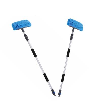 China Car Wash Powerful Mop Microfiber Water Handle Car Washer Brush Cleaning Brush Telescopic Broom for sale