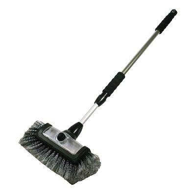 China Powerful Water Car Detailing Brush Telescopic Handle Car Washer Brush Water Flow Through Car Wash Brush for sale