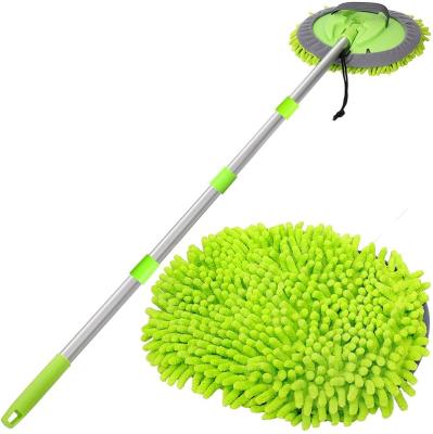 China Soft Bristle Car Wash Brush With Long Handle Hot Selling Car Cleaning Soft Bristle Car Sweep Microfiber Telescopic Adjustable Car Wash Broom for sale