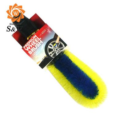 China Popular PP Yarn Snow Car Dustproof Hard Cleaning Tire Stiffen Tire Brush for sale