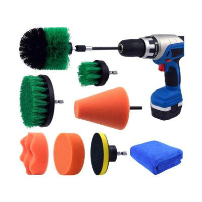 China Eco-friendly Drill Brush Cleaning Set Power Scrubber Kit Rotary Drill Brush Set For Car for sale