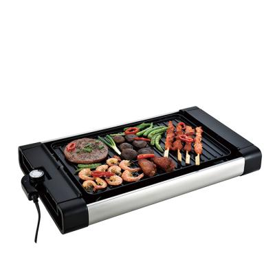 China 2 In 1 Used High Quality Electric BBQ Grill With Reverable Pan Access Non-Stick Coating Steel Oil Pan for sale