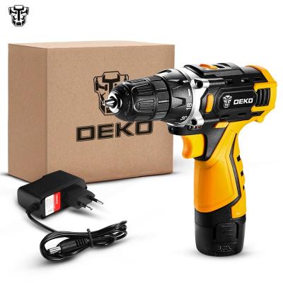 China DEKO DKCD12FU-S1 12V Li-ion Battery Indicator Lightweight Electric Power Drills Mini Cordless Screwdriver Variable Speed for sale