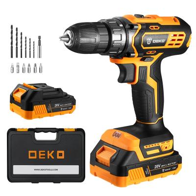 China DEKO DKCD20XL01-10S3 Cordless Drill Battery Cordless Drill 20v Power Drill Set DKCD20XL01-10S3 for sale